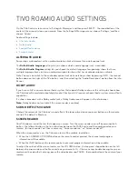 Preview for 1 page of TiVo Roamio Series Settings Manual