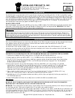 TJERNLUND MAC4E CONTROL VERSION F (COMPATIBLE WITH UC1 CONTROL) 8504112 REV B 0805 Operating And Mounting Instructions preview