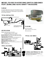 TJERNLUND PS1505 IN-LINE DRAFT INDUCER FAN PROVING SWITCH 8500135 REV 1 1296 Manual предпросмотр