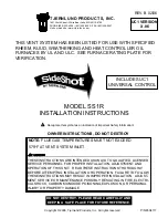 TJERNLUND SS1R SIDESHOT (DISCONTINUED VERSION-PRE UC1 UNIVERSAL CONTROL) 8504046 REV 0595 Installation Instructions Manual preview