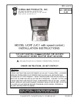 TJERNLUND UCRT Installation Instructions Manual предпросмотр