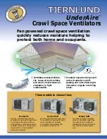 TJERNLUND V1, V1D, V2D CRAWL SPACE VENTILATORS 8500720 Manual preview