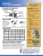 Preview for 2 page of TJERNLUND V1, V1D, V2D CRAWL SPACE VENTILATORS 8500720 Manual