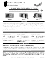 Preview for 1 page of TJERNLUND V1, V1D, V2D CRAWL SPACE VENTILATORS 8504129 Owner'S Instructions