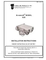 Предварительный просмотр 1 страницы TJERNLUND XCHANGER X2D Installation Instructions Manual