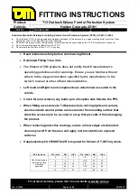 Предварительный просмотр 1 страницы TJM 070SB13L32R Fitting Instructions Manual