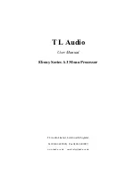 TL Audio Ebony A3 User Manual preview