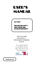 Preview for 1 page of TL Electronic EL1083 User Manual