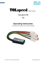 Предварительный просмотр 1 страницы TLI Elektronik VOLspeed Yamaha PW V2 Operating Instructions Manual