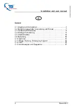 Preview for 2 page of TLS Electronics QuickControl XL Installation And User Manual