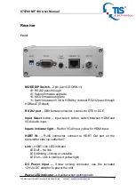 Предварительный просмотр 9 страницы TLS 875700 MF100 User Manual