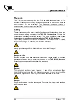 Preview for 22 page of TLS M 100 Combi Operation Manual