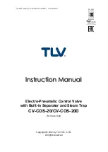 TLV CV-COS-20 Instruction Manual предпросмотр