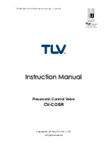 Предварительный просмотр 1 страницы TLV CV-COSR Instruction Manual