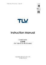 TLV CV10 Instruction Manual предпросмотр