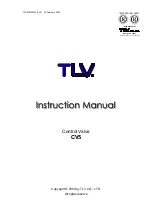 Предварительный просмотр 1 страницы TLV CV5 Instruction Manual