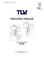 Preview for 1 page of TLV EF200 Instruction Manual