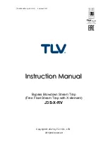 Предварительный просмотр 1 страницы TLV J3S-X-RV Instruction Manual