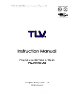 TLV PN-COSR-16 Instruction Manual предпросмотр