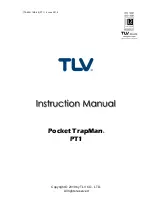 Preview for 1 page of TLV Pocket TrapMan PT1 Instruction Manual