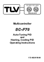 Предварительный просмотр 1 страницы TLV SC-F70 Operating Instructions Manual