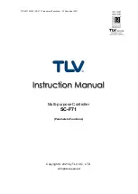 Предварительный просмотр 1 страницы TLV SC-F71 Instruction Manual