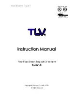 Preview for 1 page of TLV SJ3V-X Instruction Manual