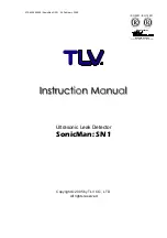 TLV SonicMan SN1 Instruction Manual preview