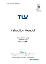 TLV SR-3 Instruction Manual предпросмотр