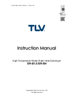 Предварительный просмотр 1 страницы TLV SR-B1.5 Instruction Manual