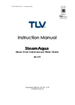 TLV SteamAqua SQ-C01 Instruction Manual предпросмотр