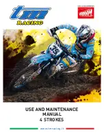 TM RACING 250Fi MX Use And Maintenance Manual предпросмотр