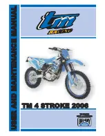 TM RACING 4 STROKE 2006 User And Maintenance Manual предпросмотр