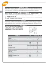 Preview for 8 page of TMB PICCOLO PRO H14 Use And Maintenance Manual