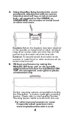 Preview for 6 page of TMC Aquarium 1861-UK Instructions For Installation And Use Manual