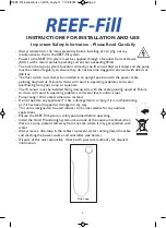 Preview for 4 page of TMC Aquarium REEF-Fill Instructions For Installation And Use Manual