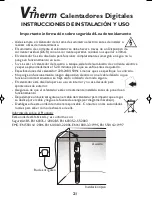 Preview for 23 page of TMC Aquarium V2Therm Instructions For Installation And Use Manual