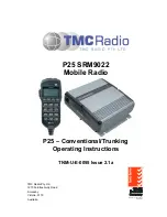 Preview for 1 page of TMC Radio SRM9022-P25 Operating Instructions Manual