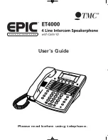 Preview for 1 page of TMC EPIC ET4000 User Manual