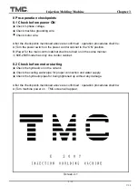 Preview for 38 page of TMC TMC 1000E Operation Manual