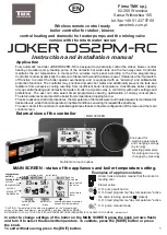 TMK JOKER DS2PM-RC Instruction And Installation Manual preview