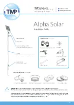 Preview for 1 page of TMP Alpha Solar Installation Manual