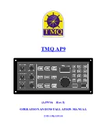 TMQ AP9 Operation And Installation Manual предпросмотр