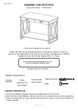 Preview for 1 page of TMS JAXX SOFA TABLE 52203 Assembly Instruction Manual