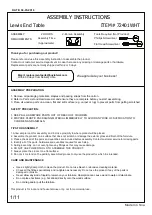 TMS Lewis End Table 72401WHT Assembly Instructions Manual предпросмотр