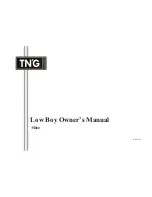 TN’G Low Boy Owner'S Manual preview