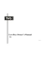 Preview for 1 page of TN’G Low Boy Owner'S Manual