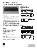 Preview for 1 page of Toa A-2060 CE-GB Specifications