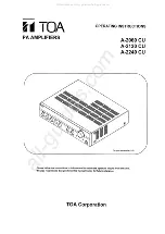 Toa A-2060 CU Operating Instructions Manual preview