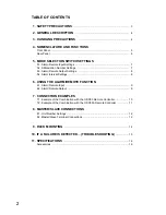 Preview for 2 page of Toa ALARM INPUT UNIT C-AL80(H) Instruction Manual